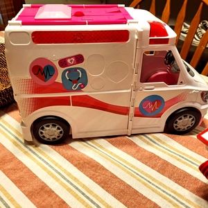 Barbie transforming ambulance and clinic playset